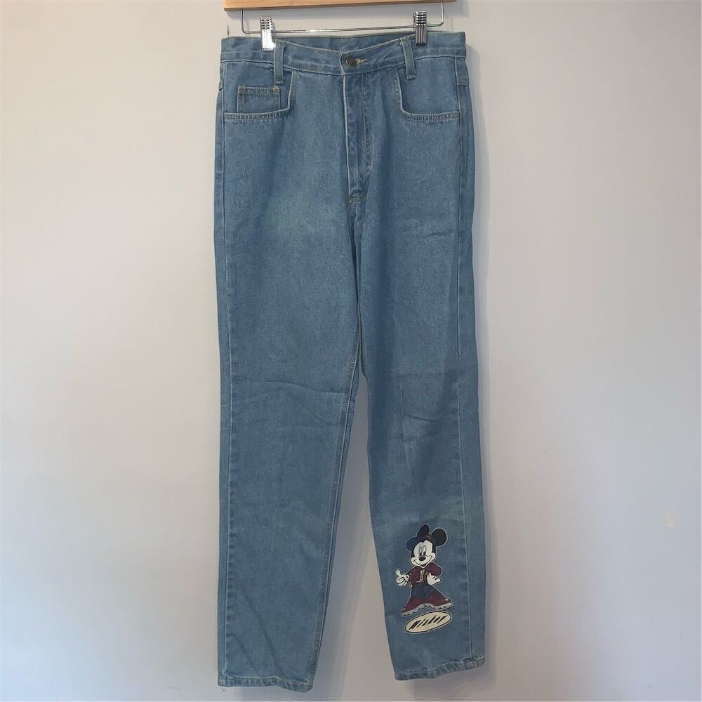 Vintage Mickey‎ Unlimited Jerry Leigh High Waisted Jeans Light Wash Blue Size 9